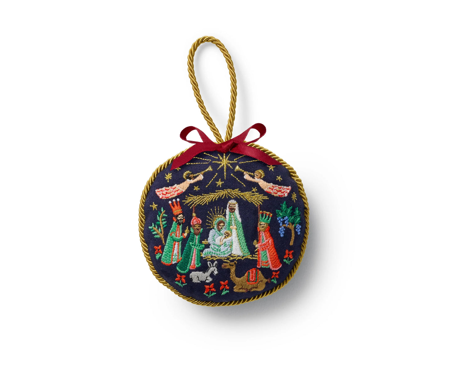 Embroidered Nativity Ornament