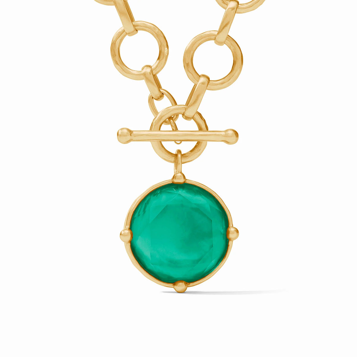 Julie Vos Gold Honeybee Statement Necklace - Iridescent Clear Crystal
