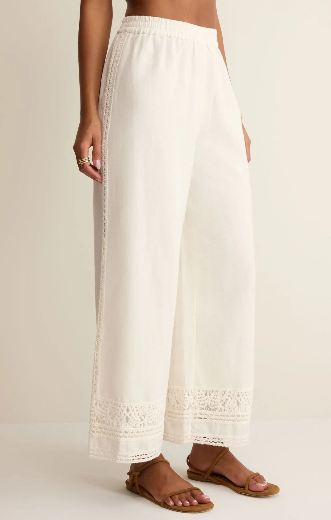 Z Supply Scout Embroidered White Pant