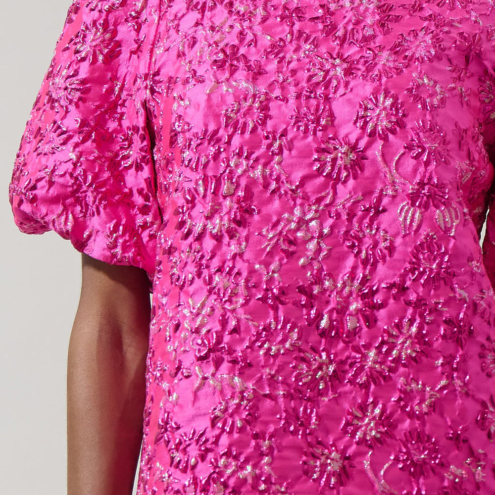 
                      
                        Fuchsia Jacquard Top
                      
                    