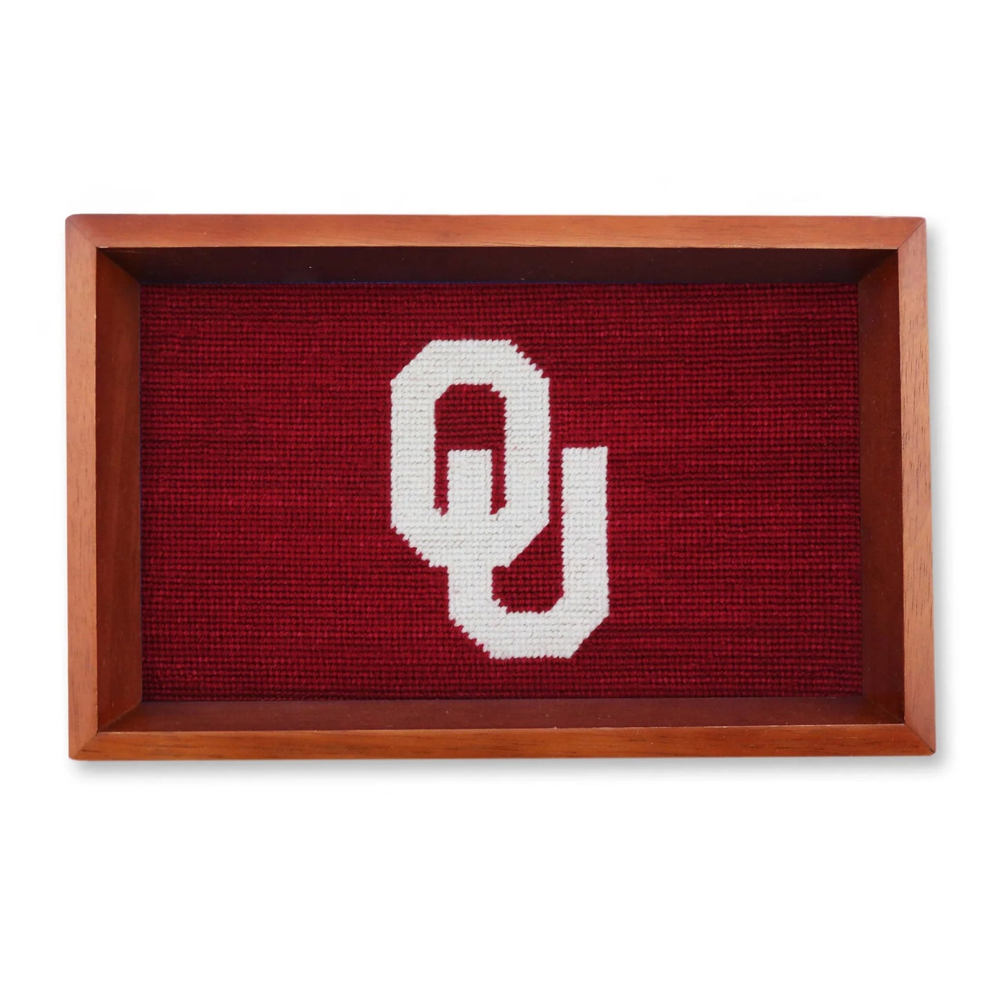 Oklahoma Needlepoint Valet Wood Tray