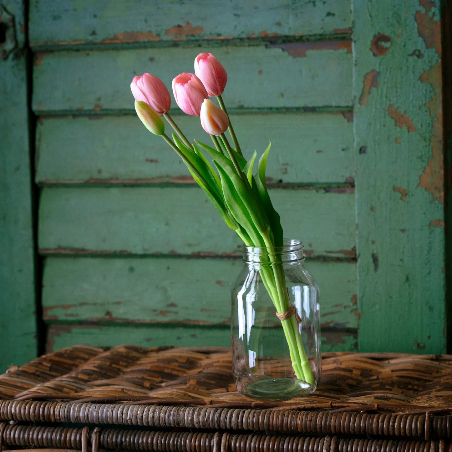 Real Touch Pink Tulip Bunch