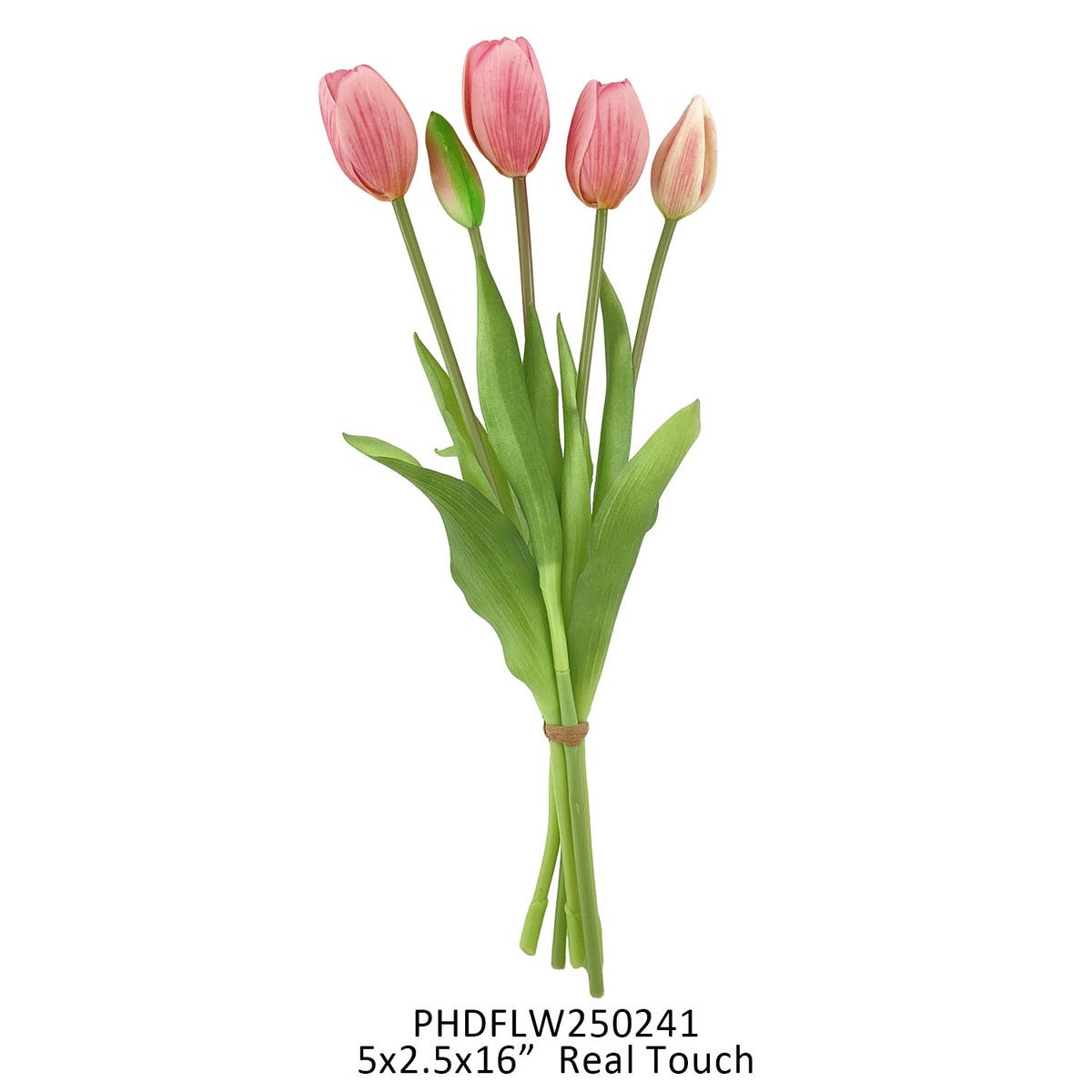 Real Touch Pink Tulip Bunch