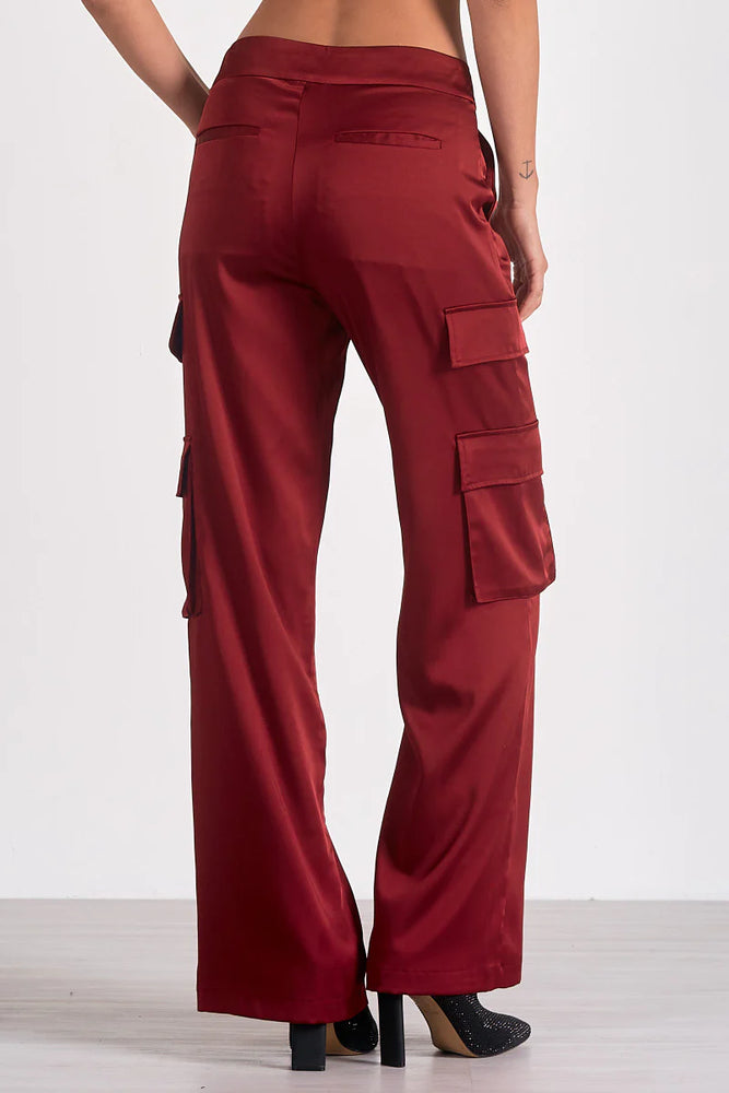 
                      
                        Maroon Silky Cargo Pant
                      
                    