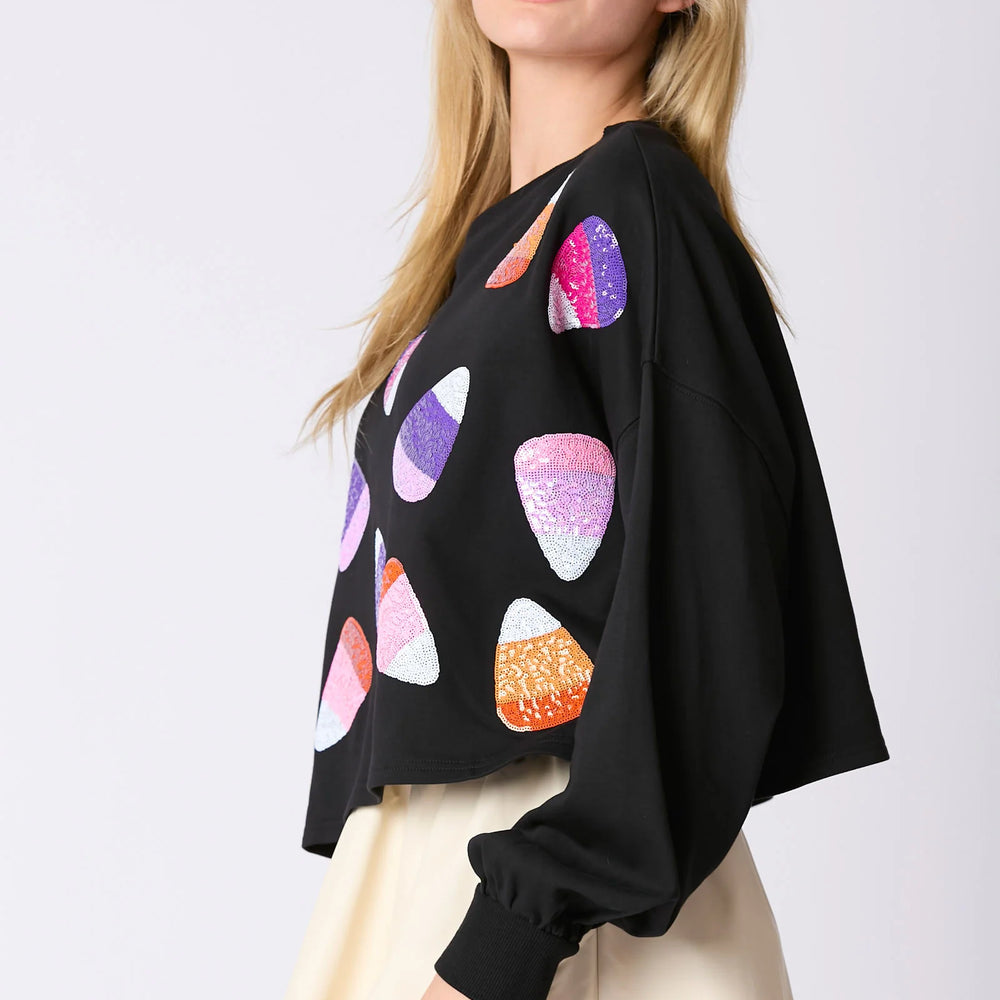 Sequin Candy Corn Sweatshirt