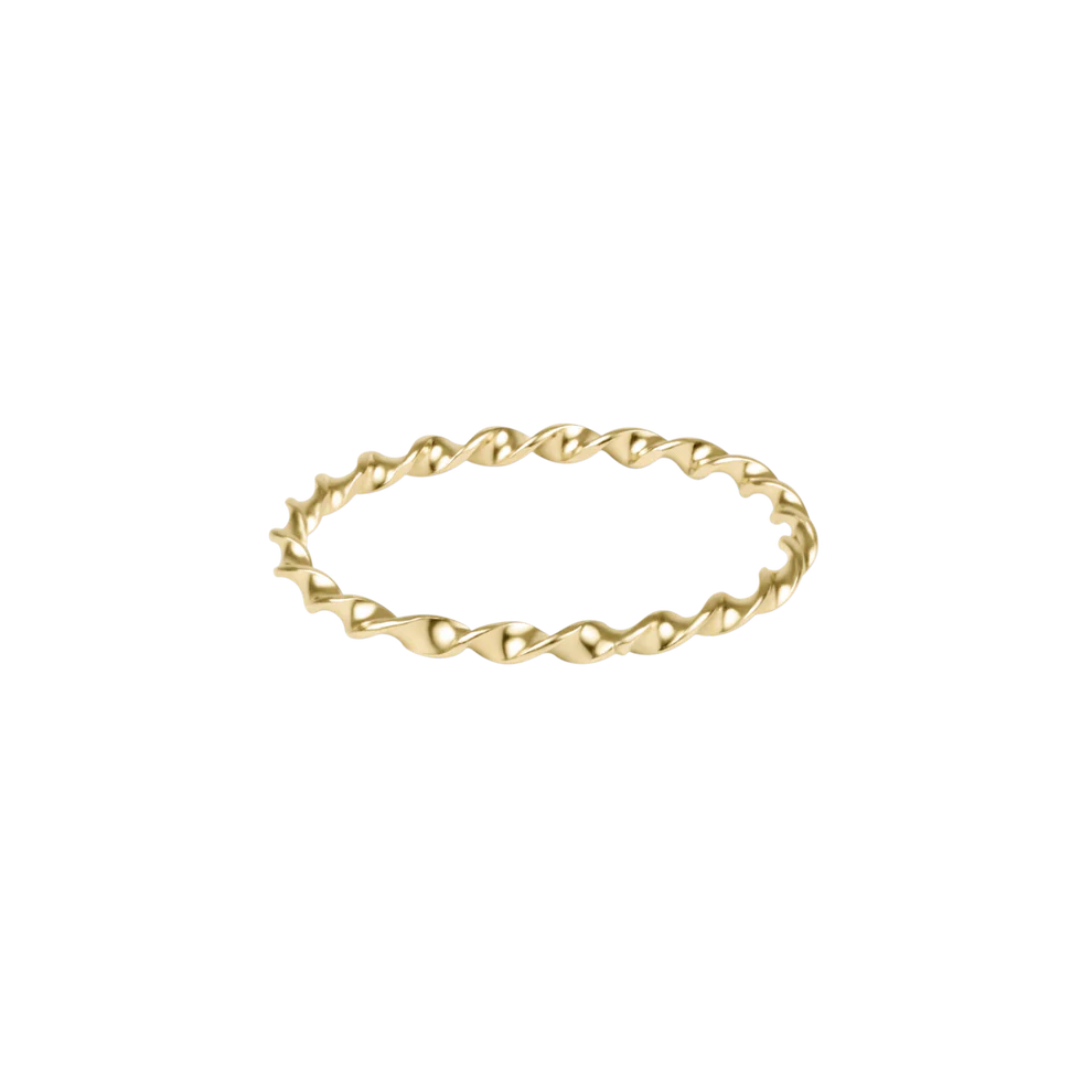 enewton Classic Gold Twisted Thin Band Ring