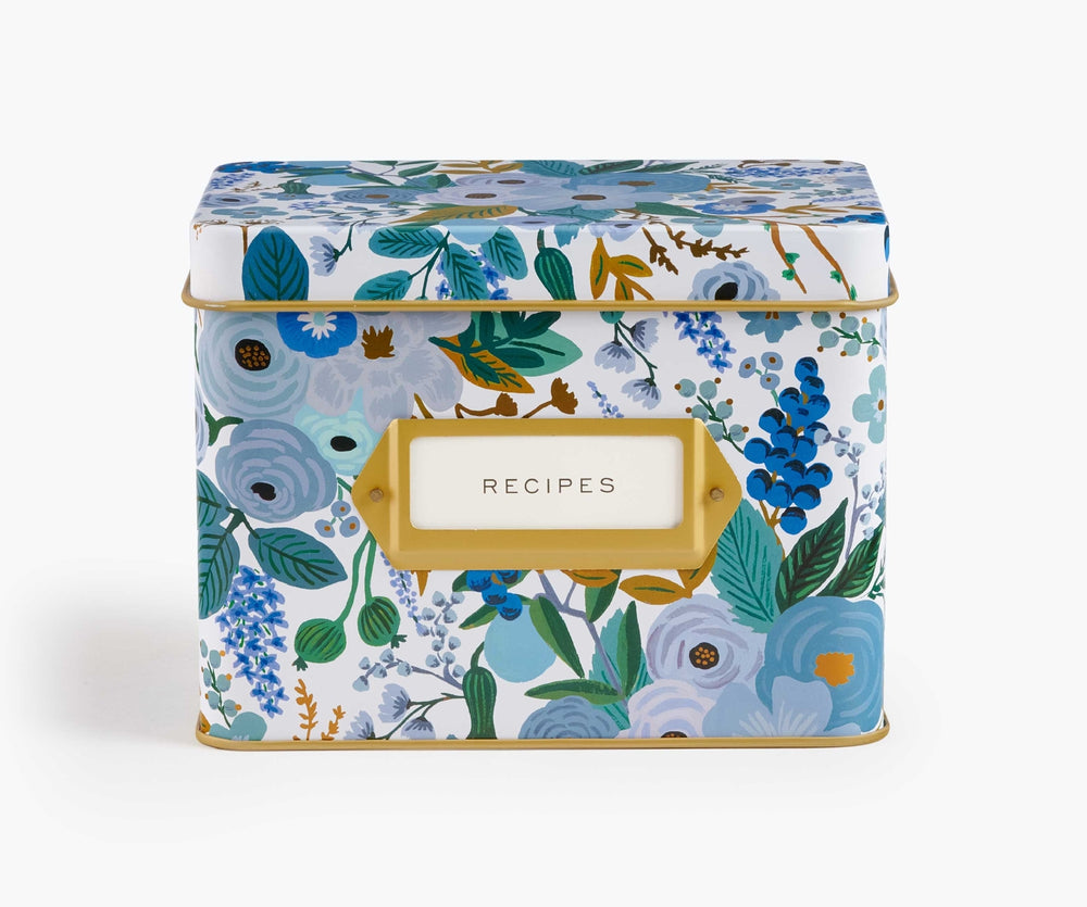 Rifle Paper Blue Garden Party Recipe Box