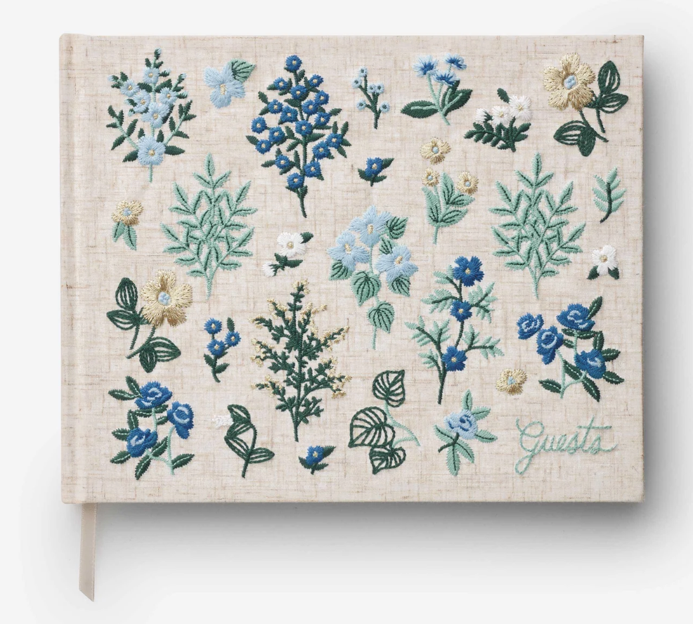 Wildwood embroidered guest book (M&P)