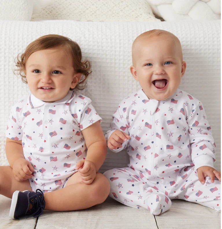 Star Spangled Freedom Zippered Footie 0-3M