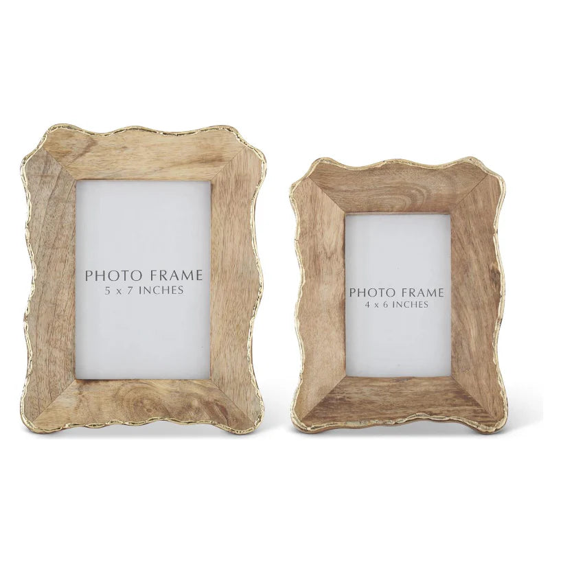 Scalloped Edge Mango Wood Photo Frame