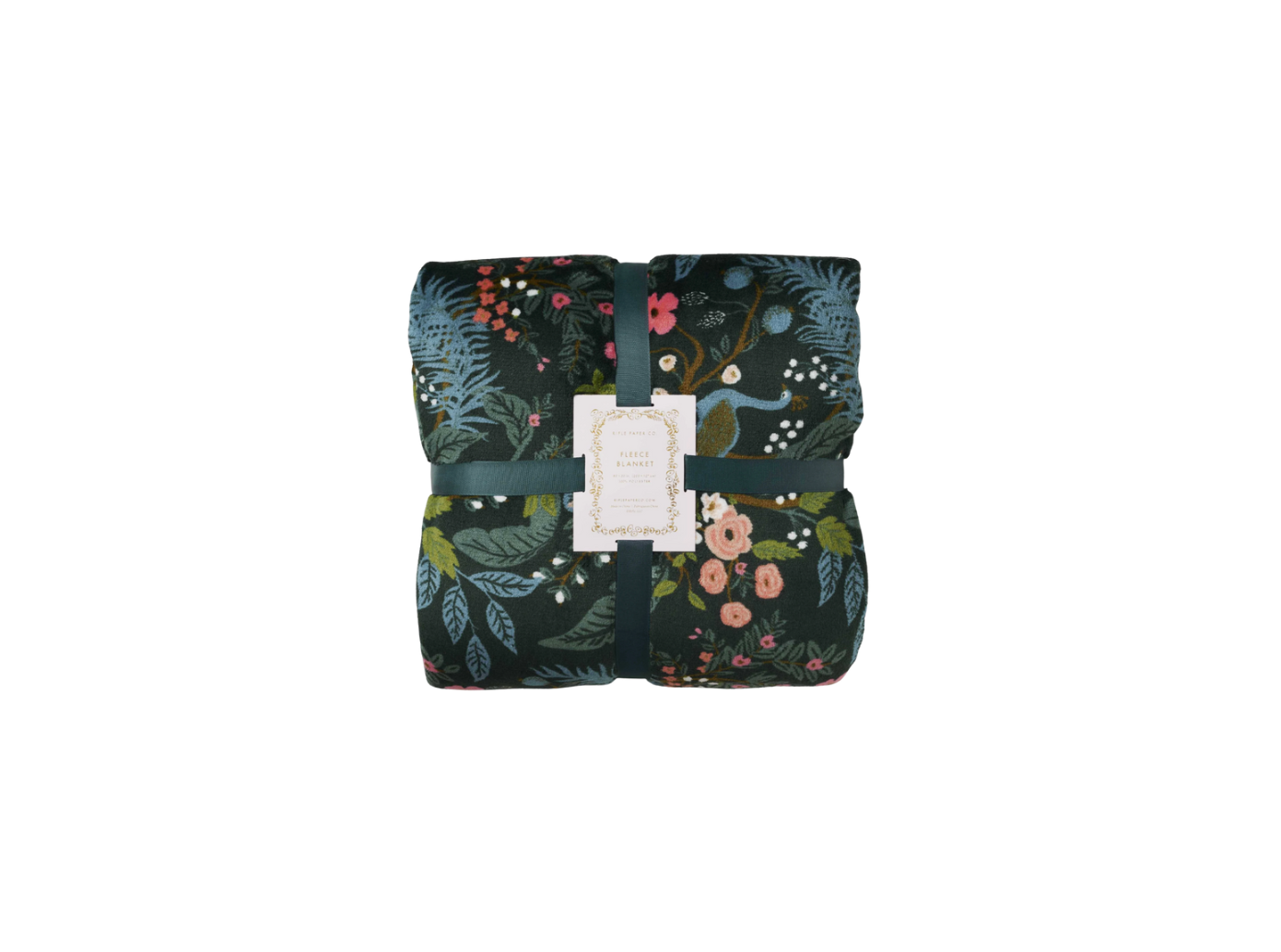 Rifle Paper Peacock Fleece Blanket