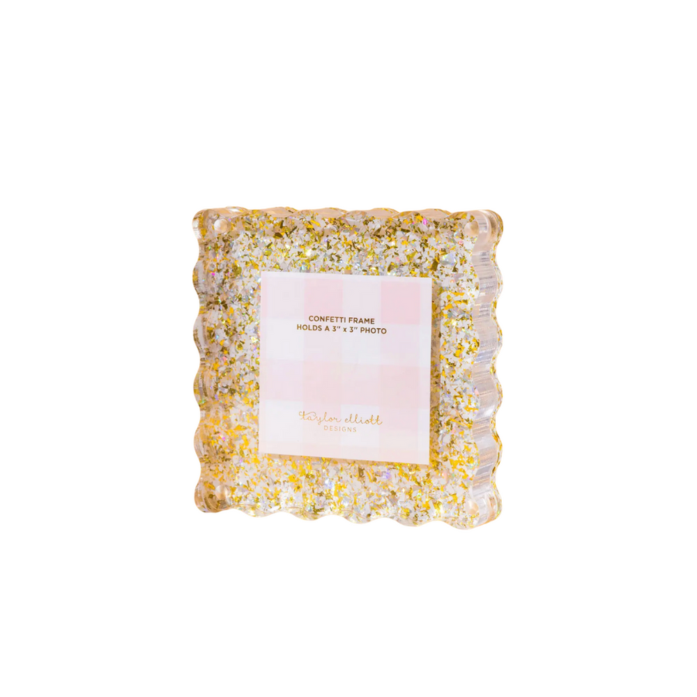 Gold and Pearl Confetti Small Frame