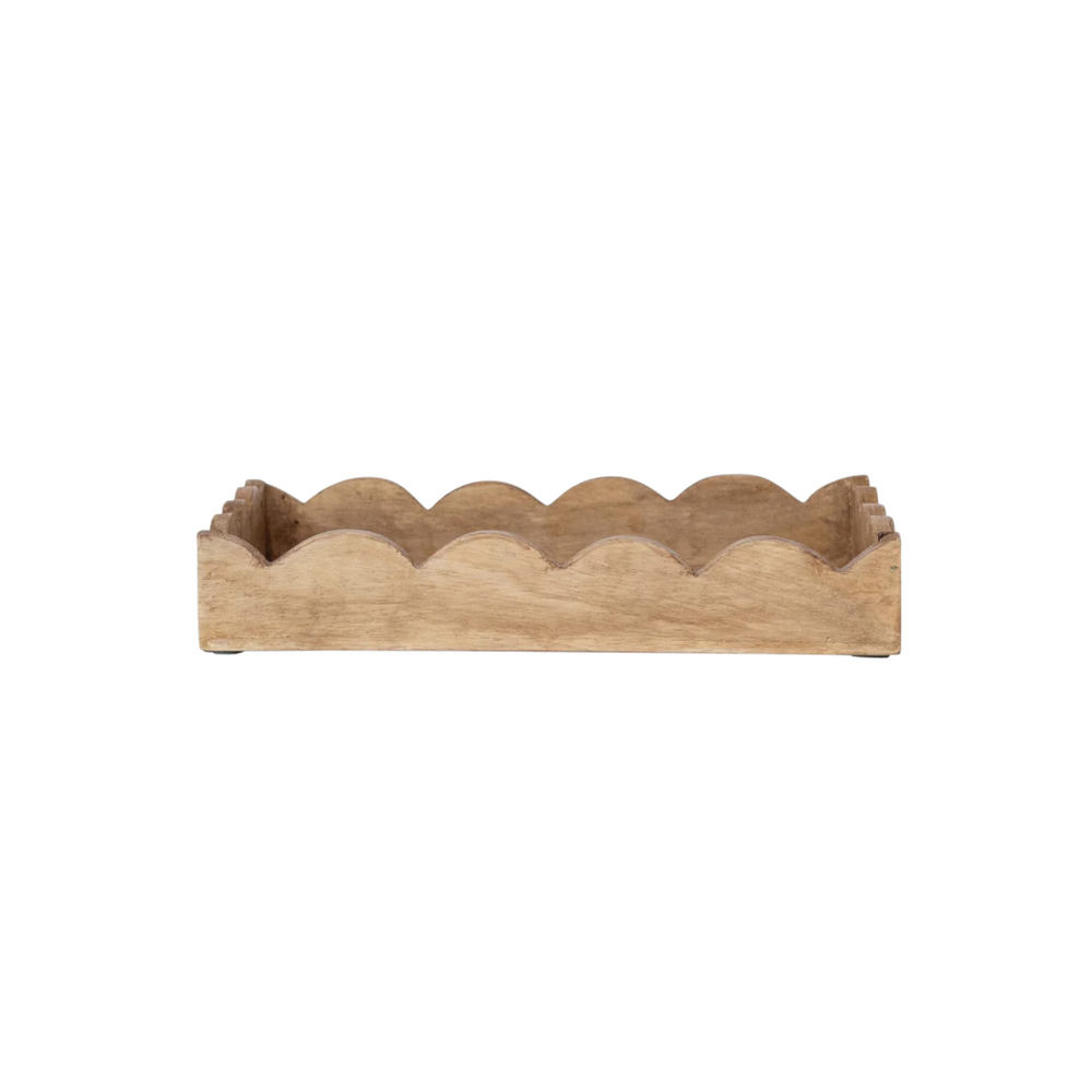 Mango Wood Scalloped Tray