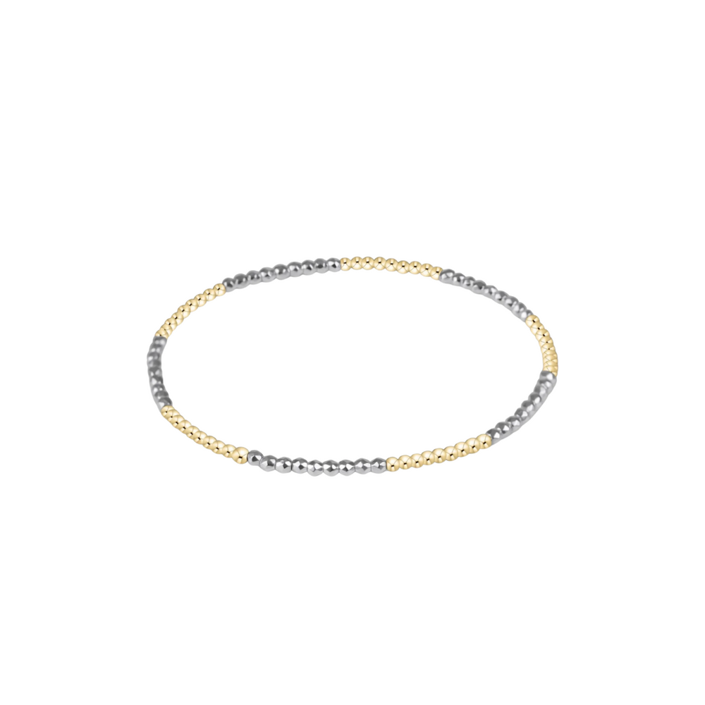 enewton Bead Bracelet Bright Silver Faceted Hematite