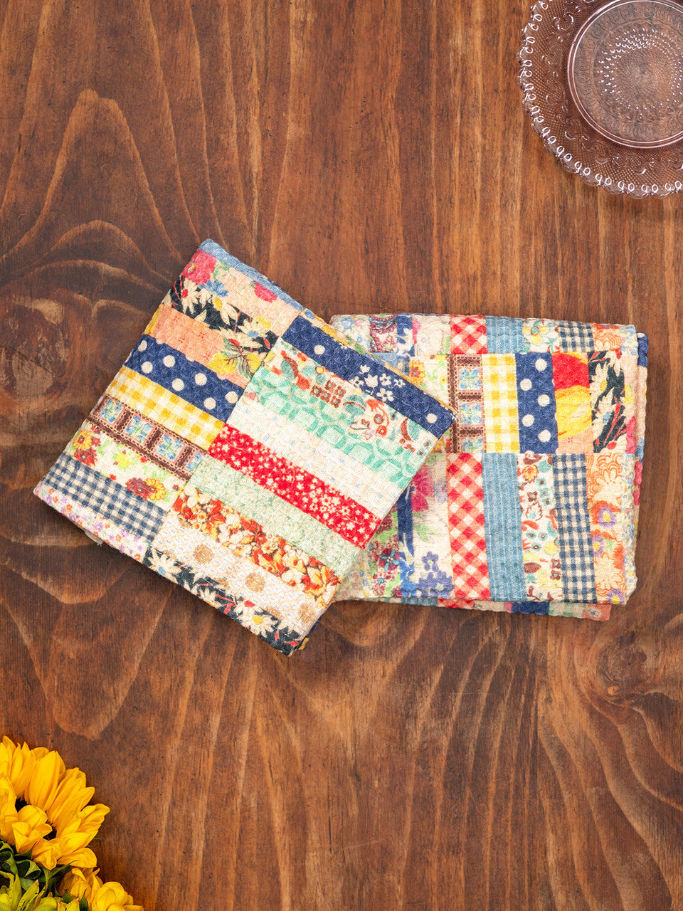 Patch Parade Waffle Tea Towel