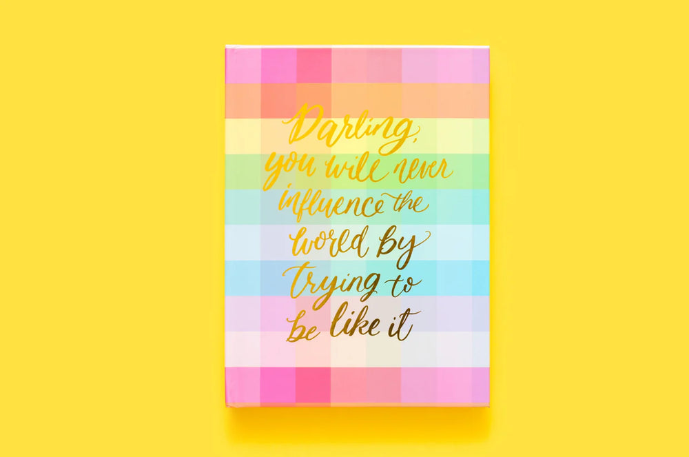 Darling notebook-multi color plaid