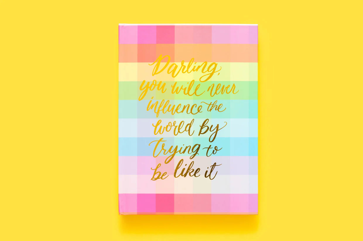 Darling notebook-multi color plaid