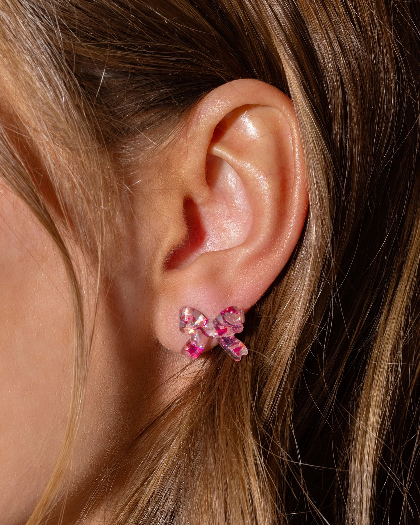 Acrylic Bow Stud Earring