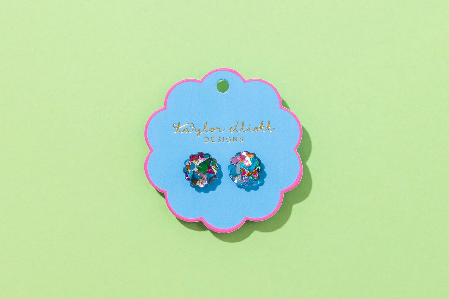 Acrylic Flower Confetti Stud Earring