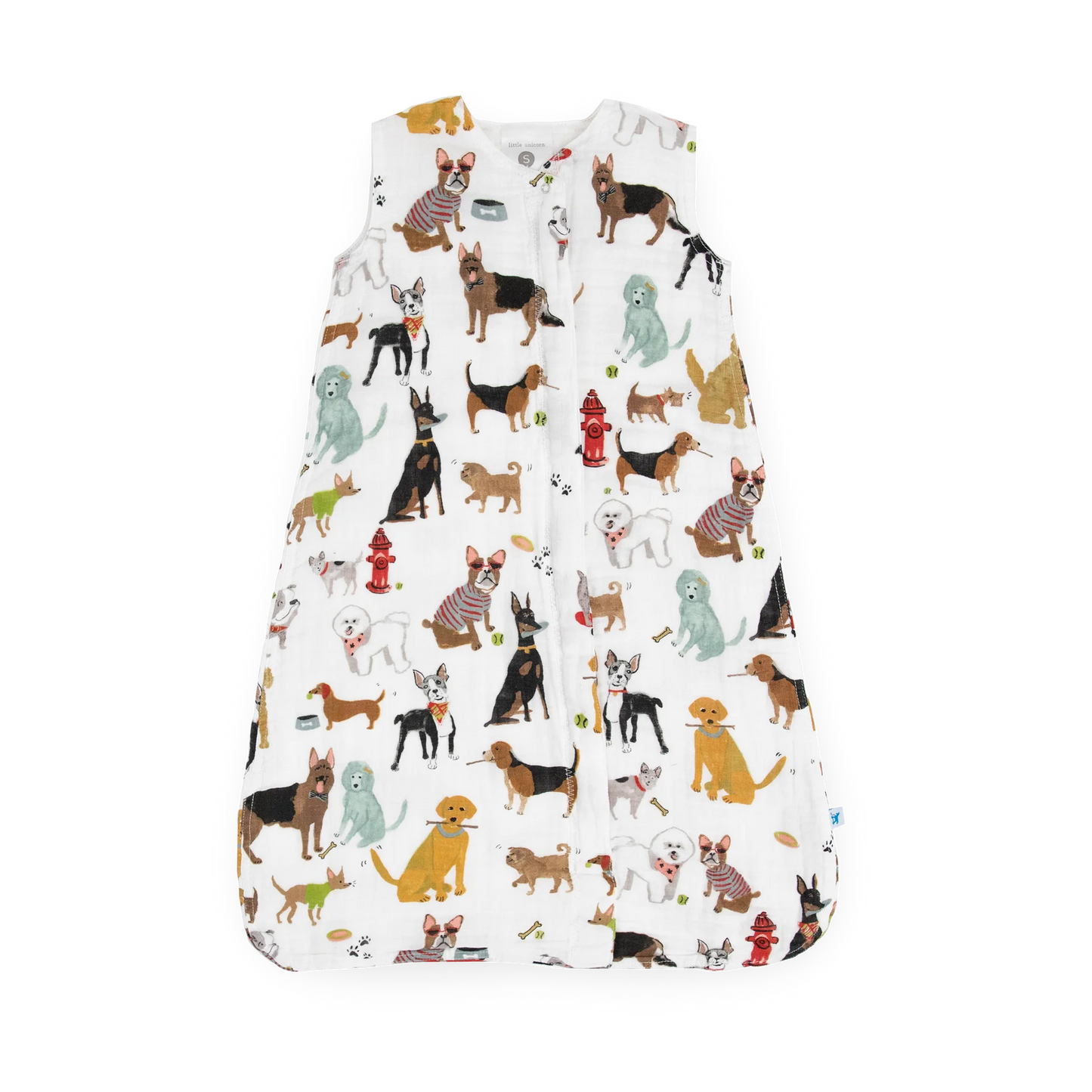 Little Unicorn Woof Cotton Muslin Sleep Bag