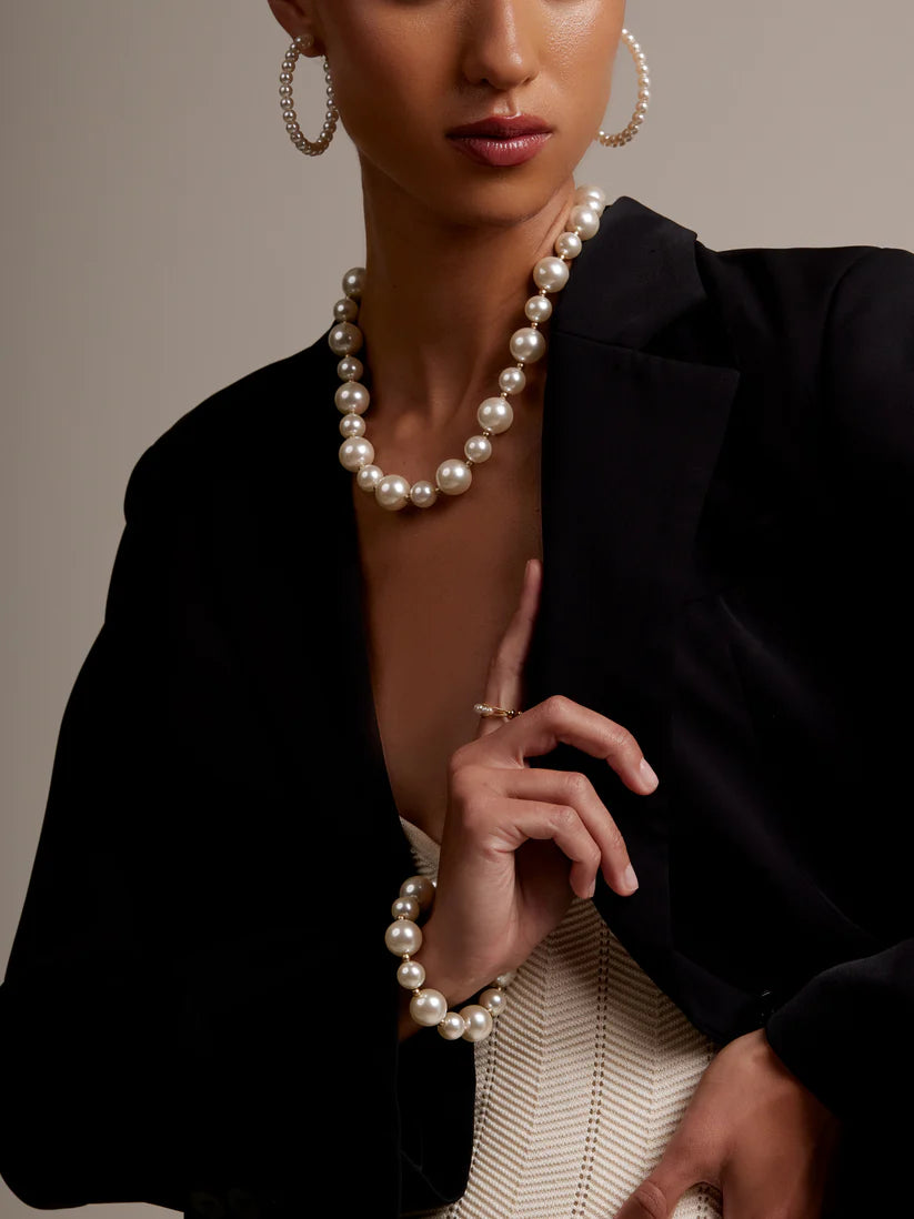 Mixed Pearl Stretch Bracelet