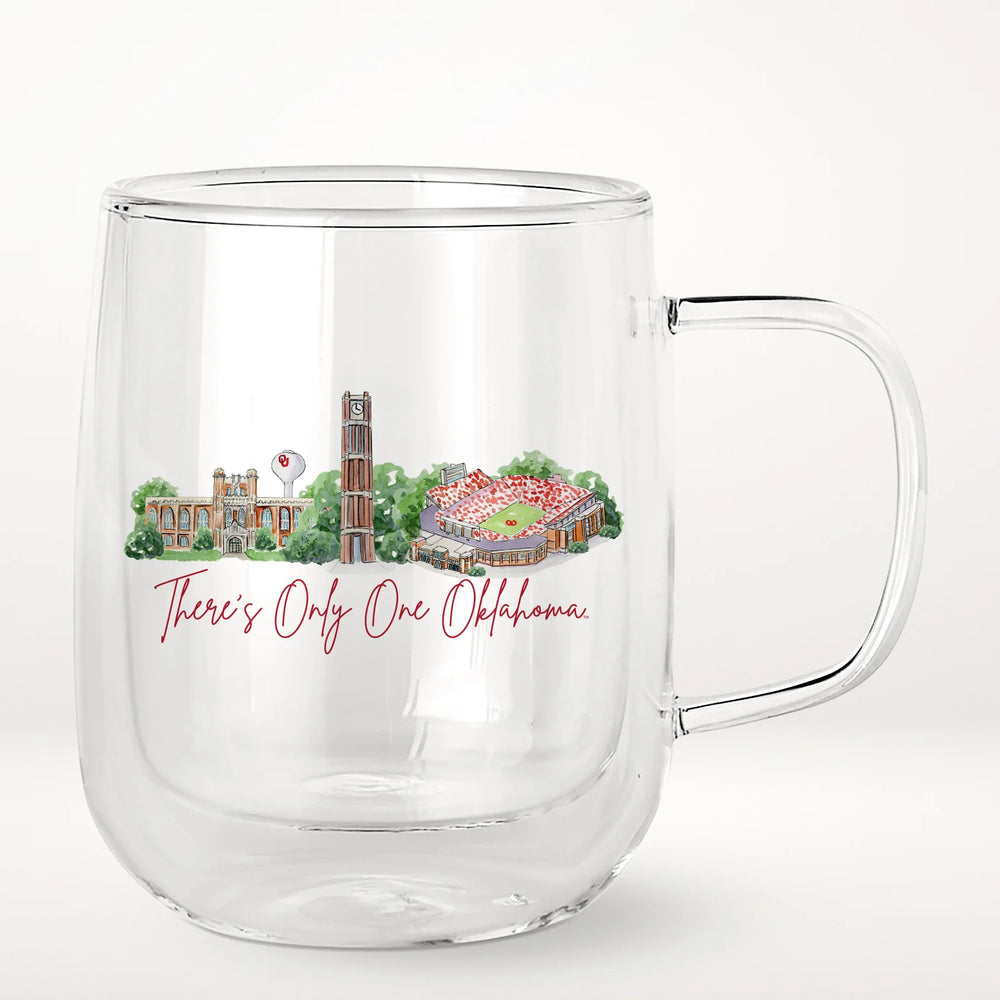Oklahoma Landmark Double Glass Mug