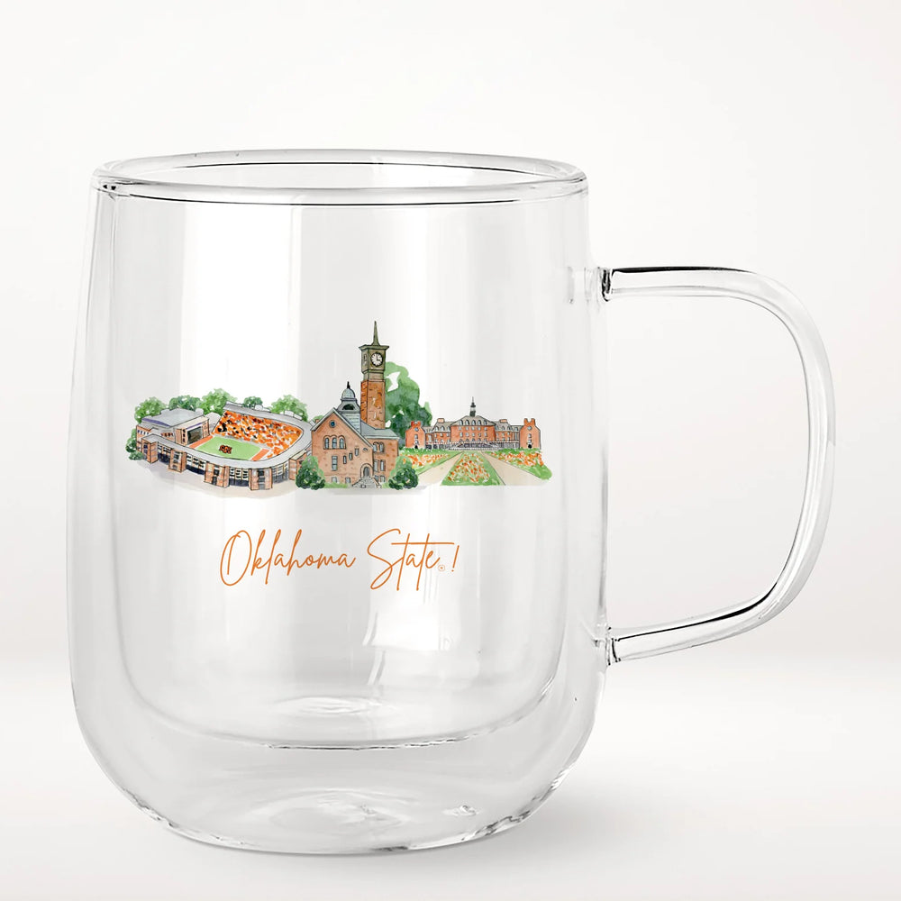 OSU Landmark Double Glass Mug