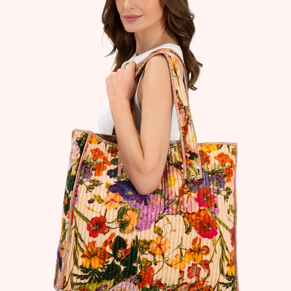 Velvet Quilted Tote Bags