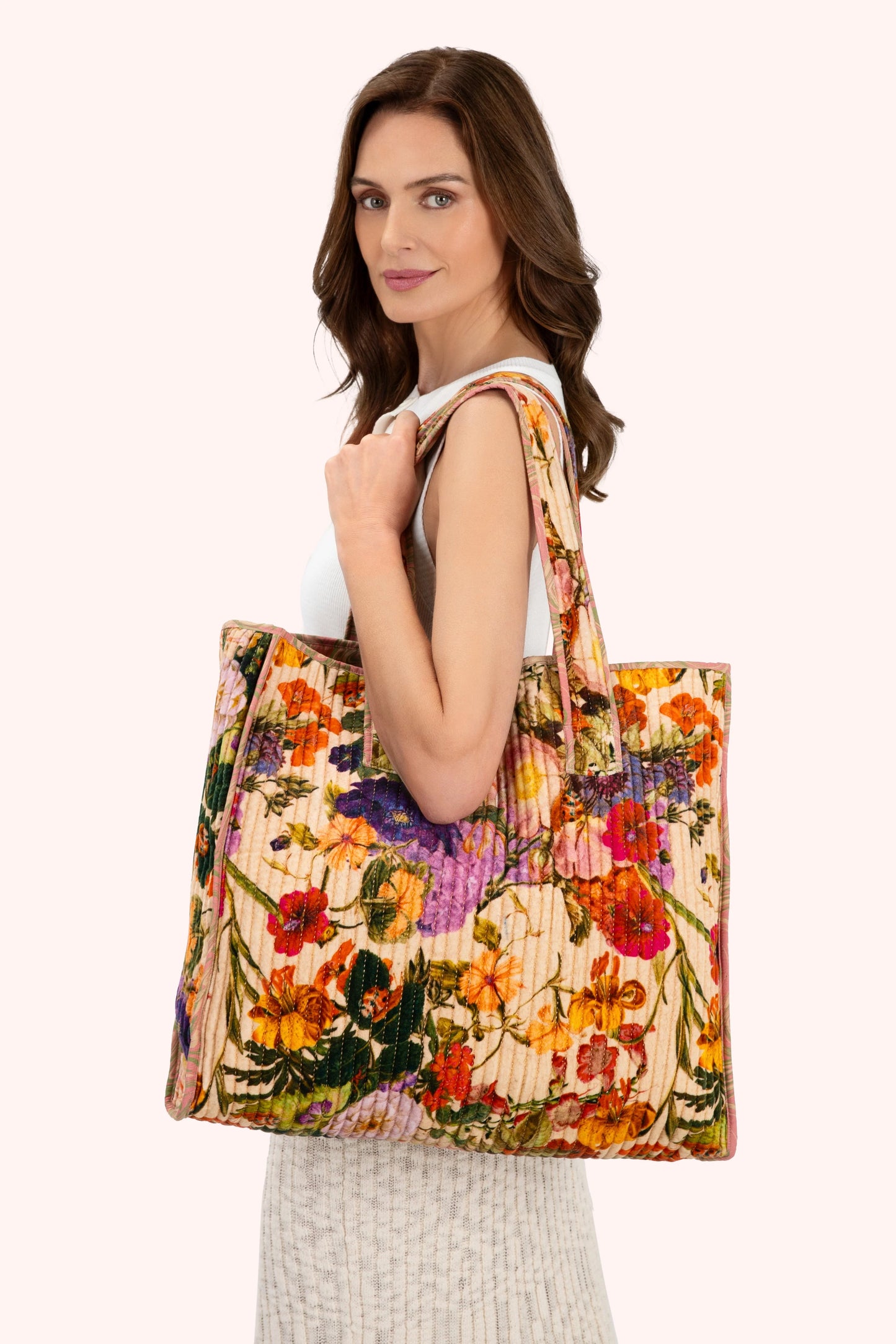 Velvet Quilted Tote Bags
