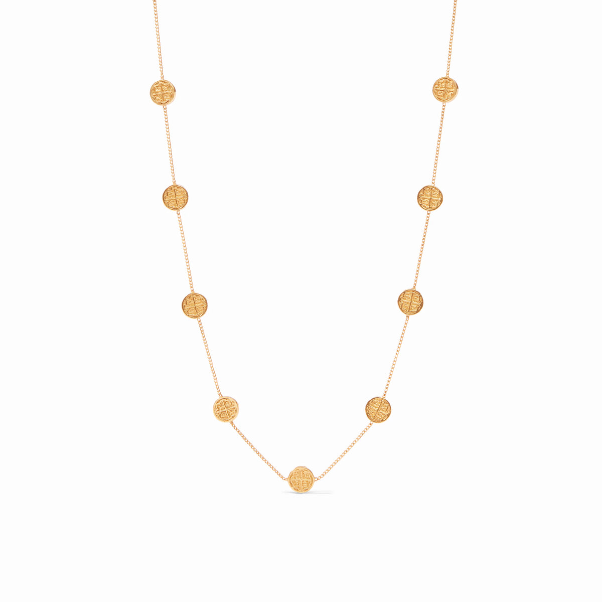 Julie Vos Gold Valencia Delicate Station Necklace