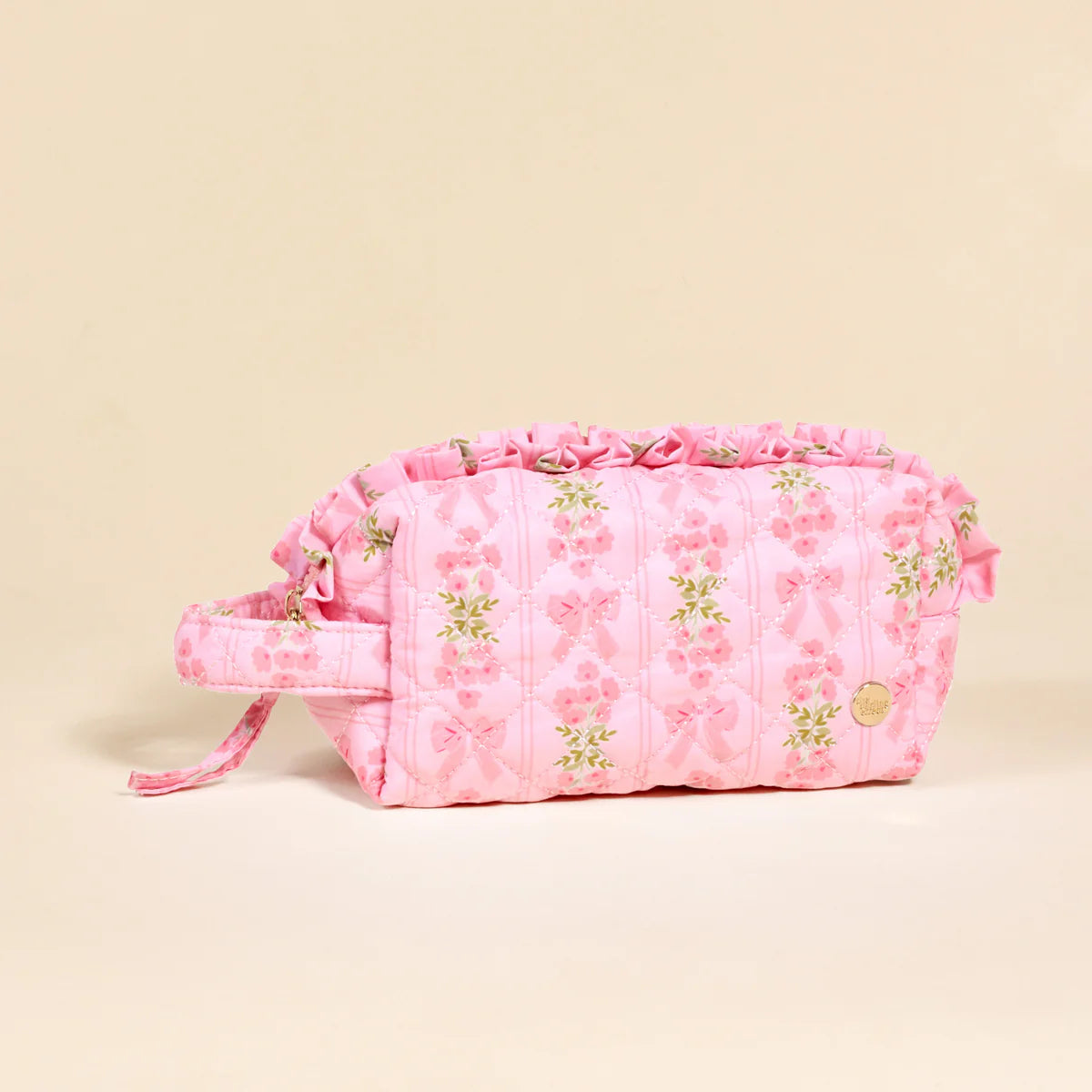 Oh So Fancy Pink Quilted Cosmetic Pouch