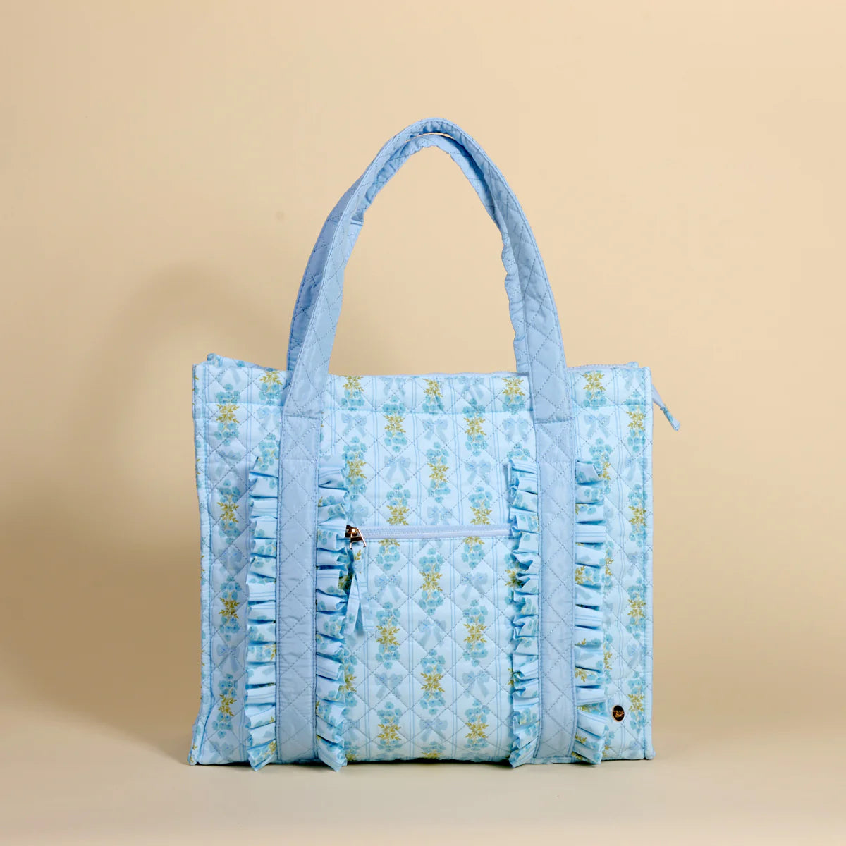Oh So Fancy Blue Everyday Quilted Tote Bag
