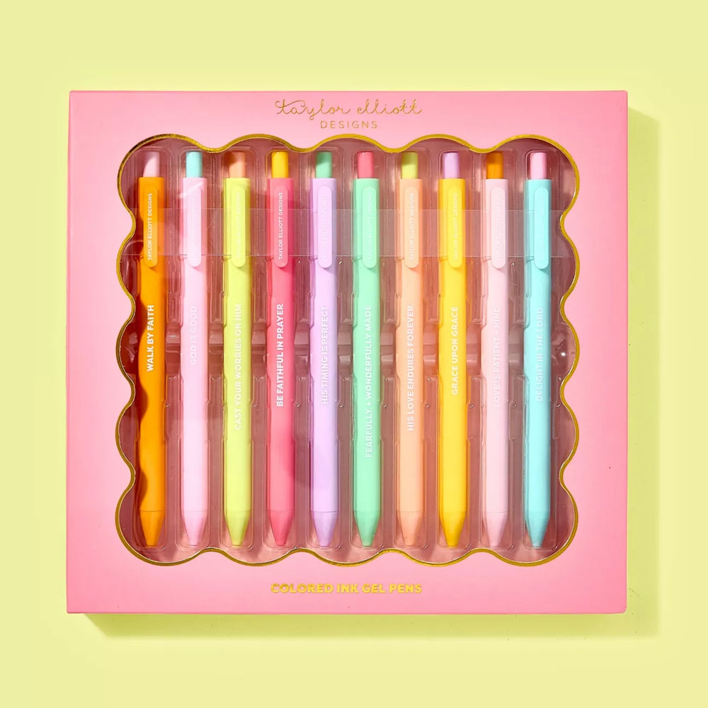 10-Piece Faith Colored Gel Pens