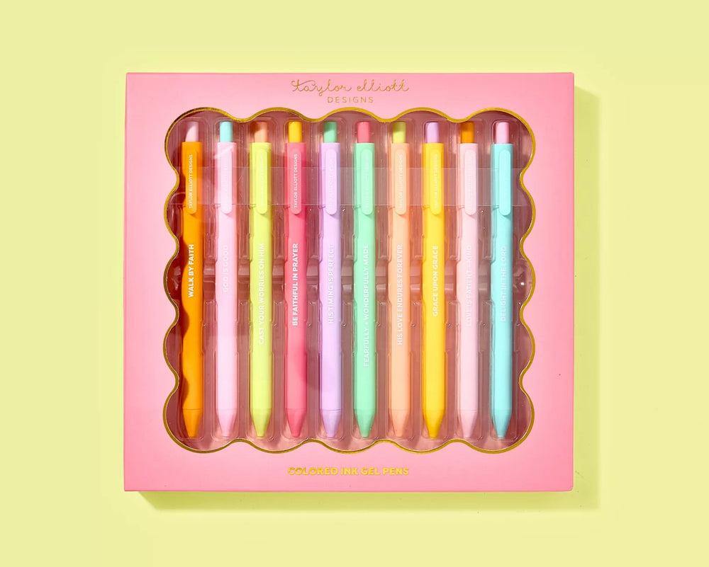 10-Piece Faith Colored Gel Pens