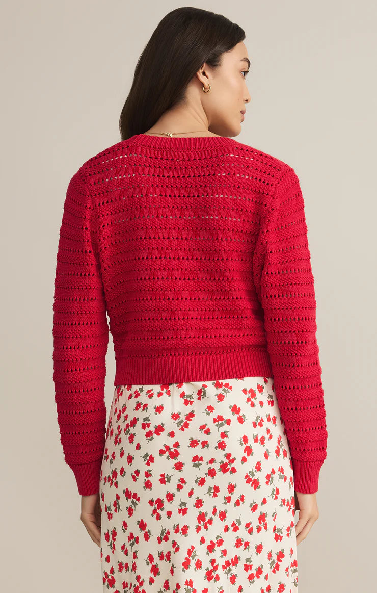 Z Supply Romance Cardigan-Cherry