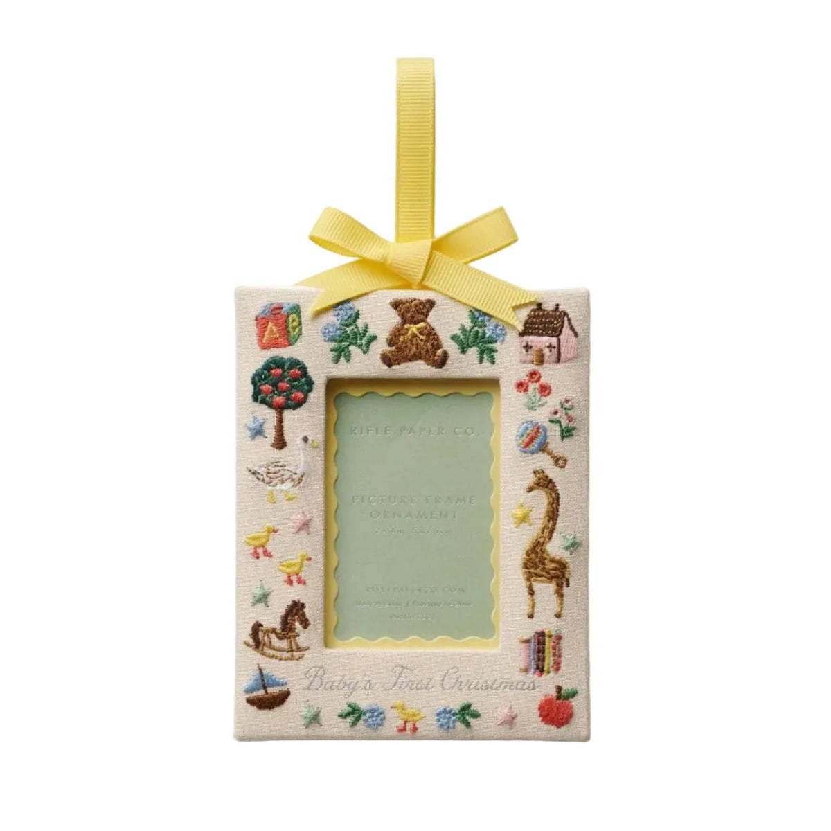 Rifle Paper Co Baby's First Christmas Frame Ornament