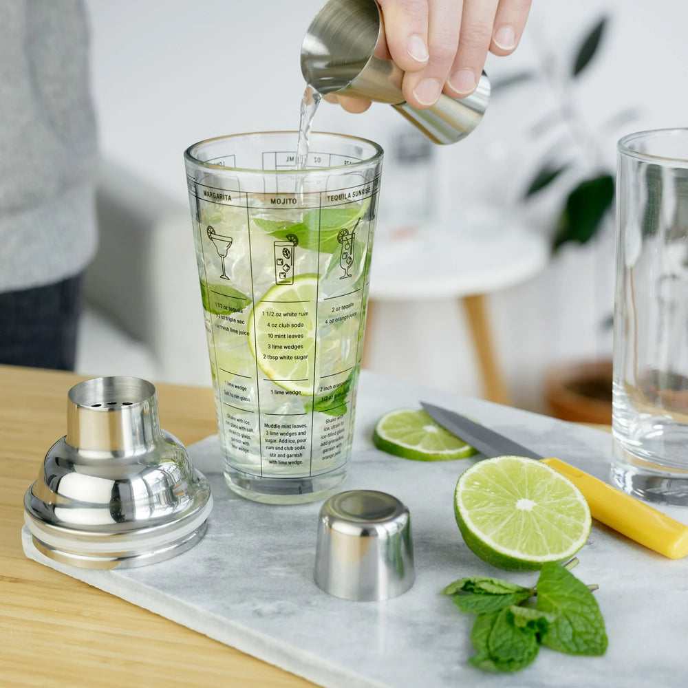 
                      
                        Glass Cocktail Shaker With Recipes
                      
                    
