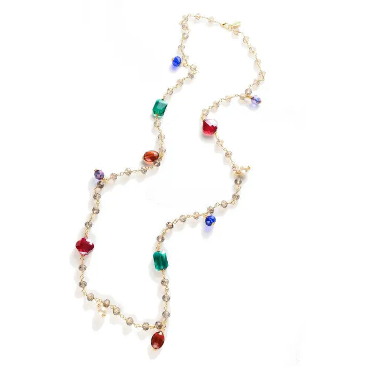 Sassella Multicolored Crystal Necklace