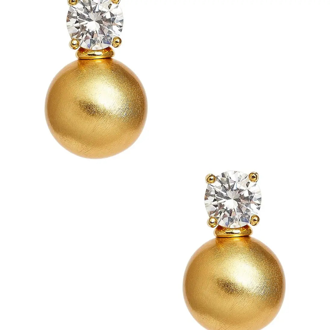 Carolyn Large Brushed Gold Earrings