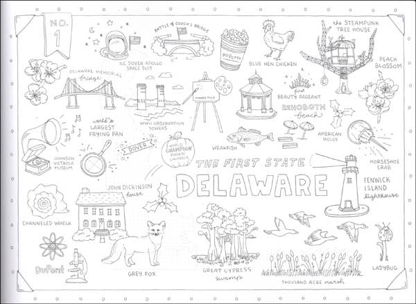 America State By State: Removable Placemats To Color