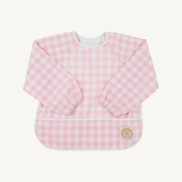Pink Gingham Biscuit Bib
