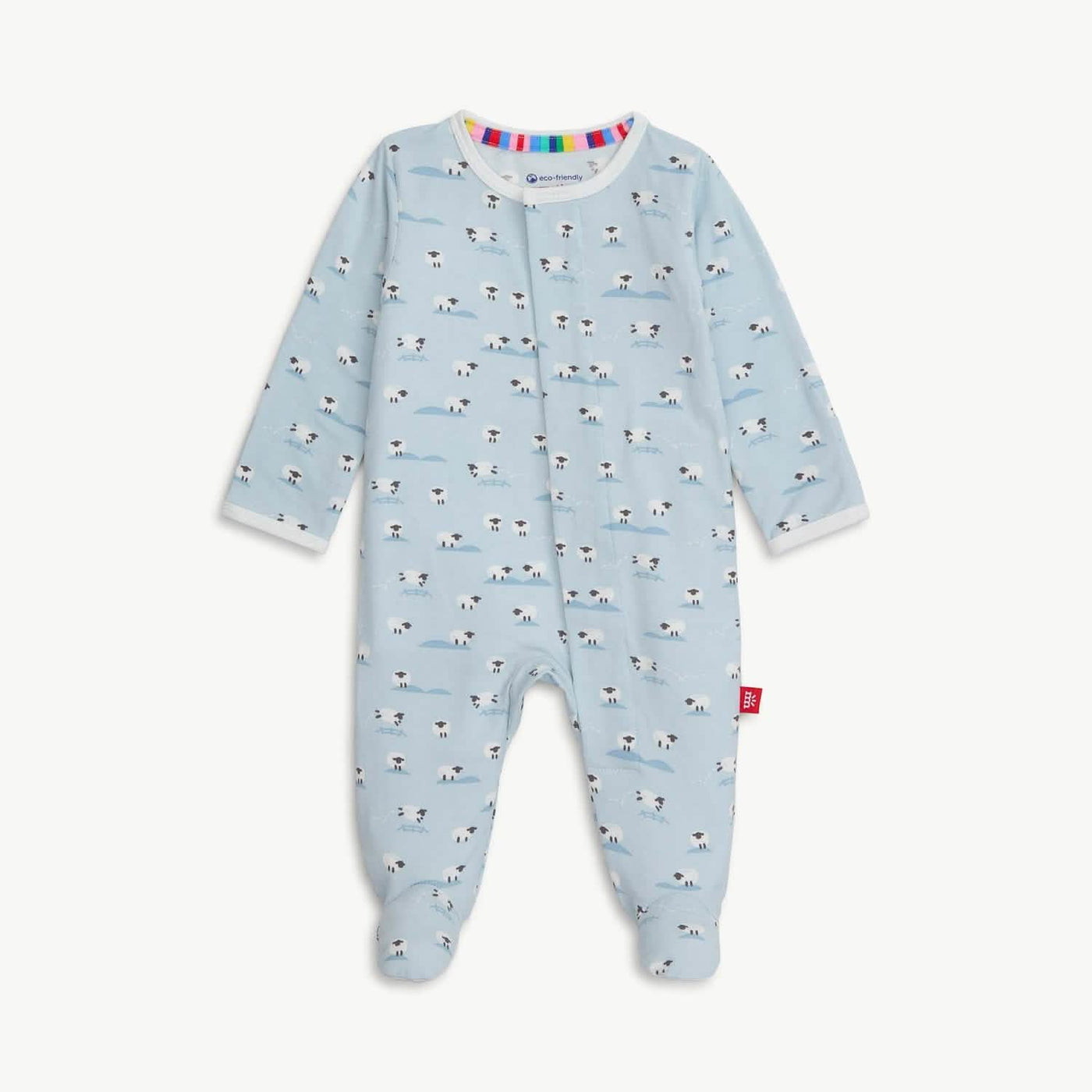 Baa Baa Baby Blue Footie 3-6M