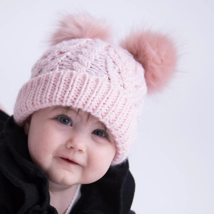 Kid's Blush Fluffer Beanie Hat