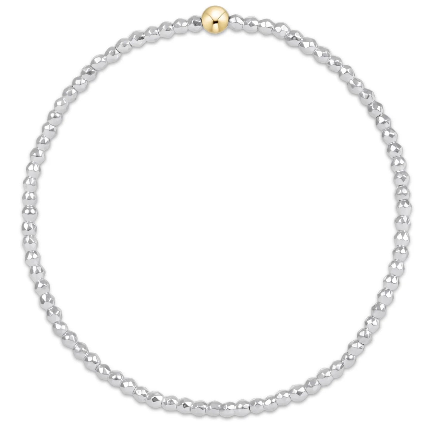 enewton Bead Bracelet Silver Faceted Hematite