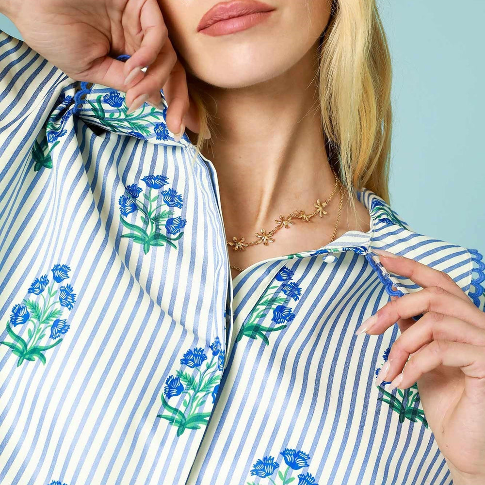 
                      
                        Savanna Scalloped Collar Blouse
                      
                    
