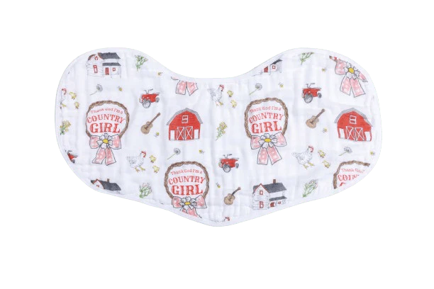 Country Girl 2 in 1 Burp Cloth/Bib