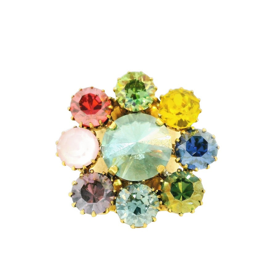 TOVA Chrisley Flower Ring-Watermelon Pastel
