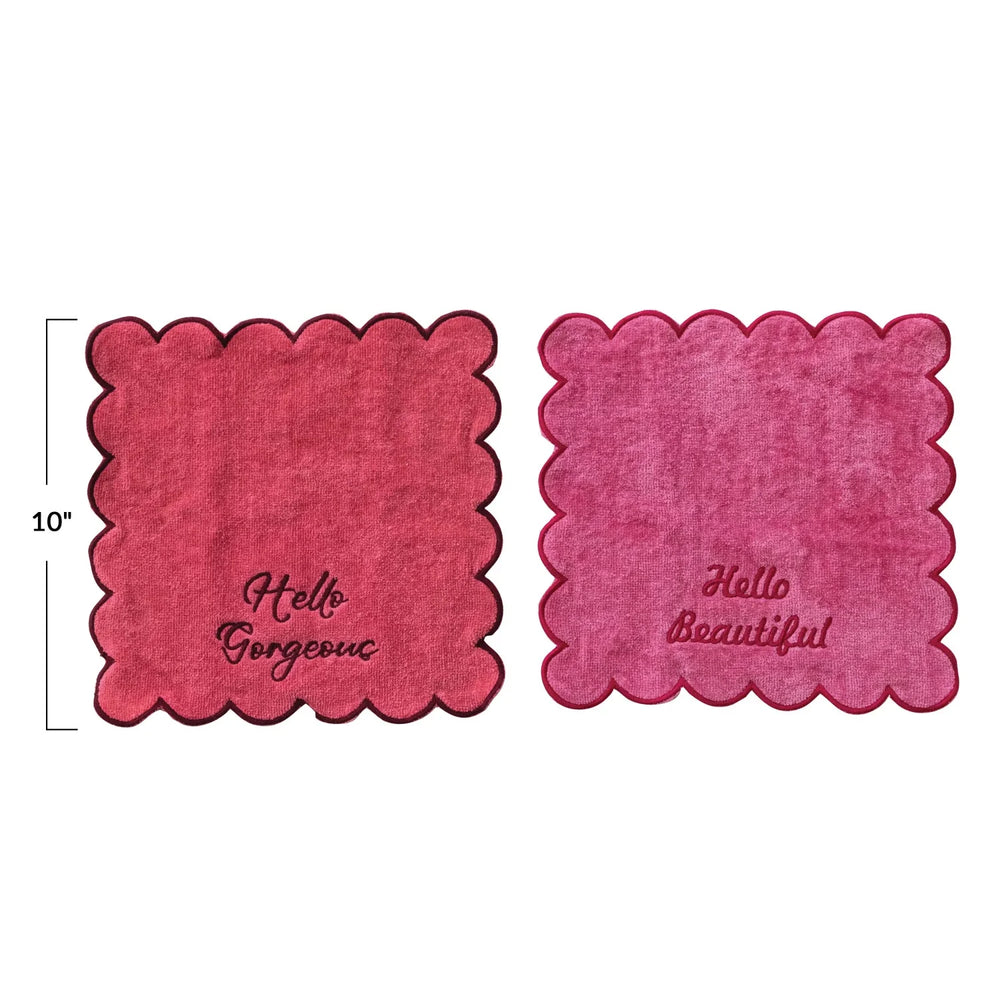 Scalloped Terry Wash Cloths