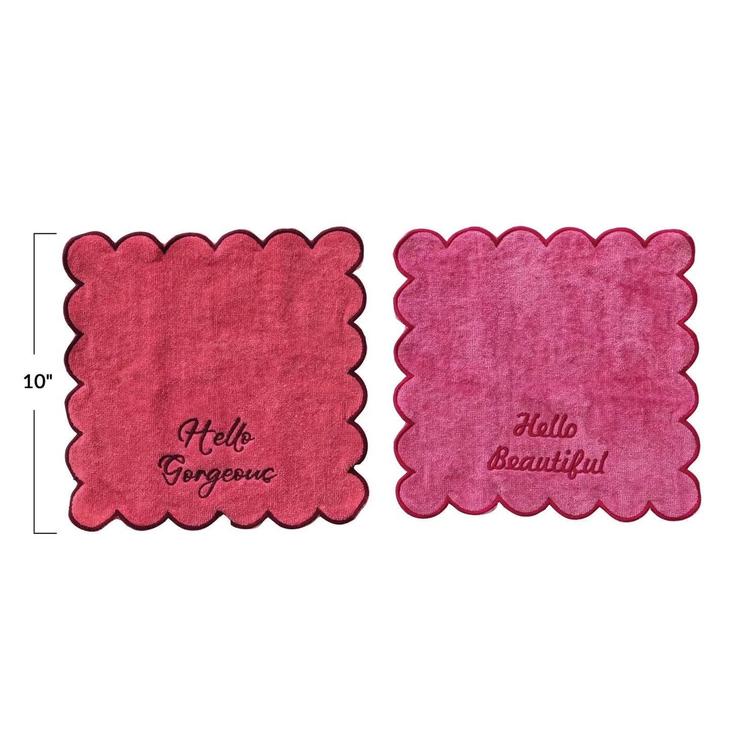 Scalloped Terry Wash Cloths