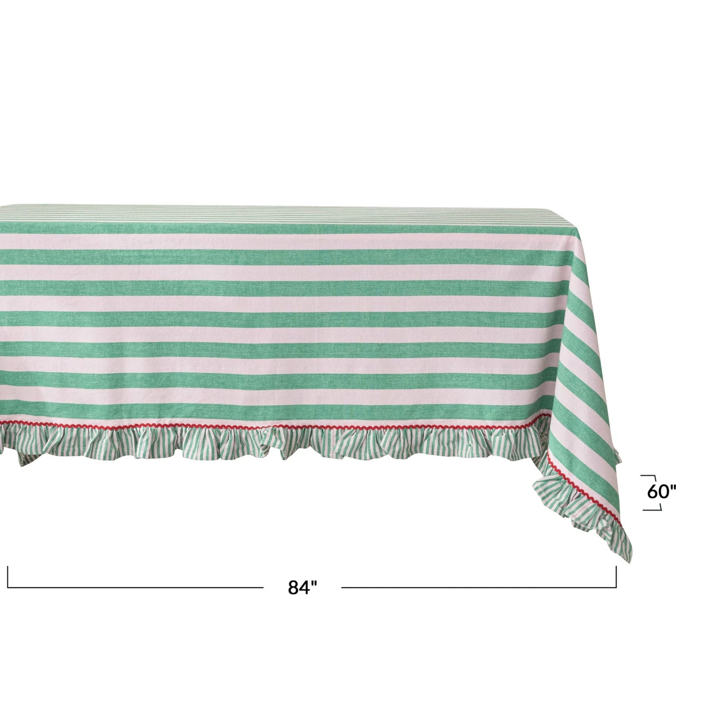 Cotton Ruffle Ric Rac Tablecloth